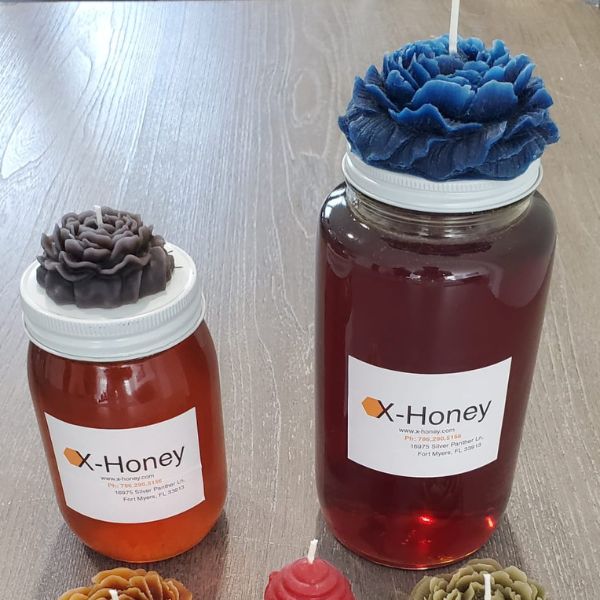 X Honey raw honey jars